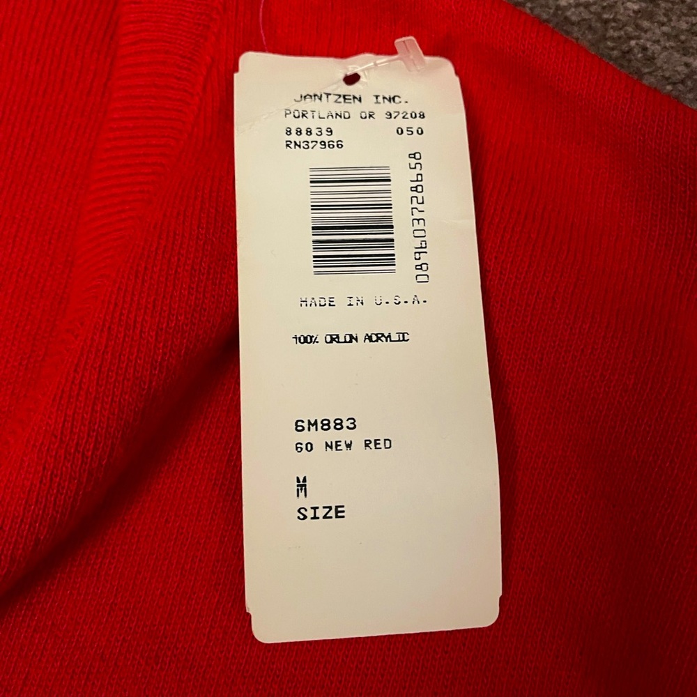 Rare vintage NWT Jantzen Red Sweater